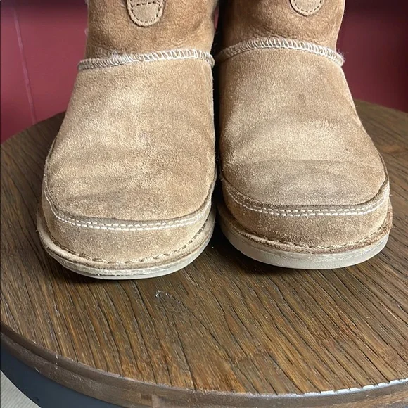 UGG Tan Ankle Boots with Plush Fleece Lining - Picture 6 of 15